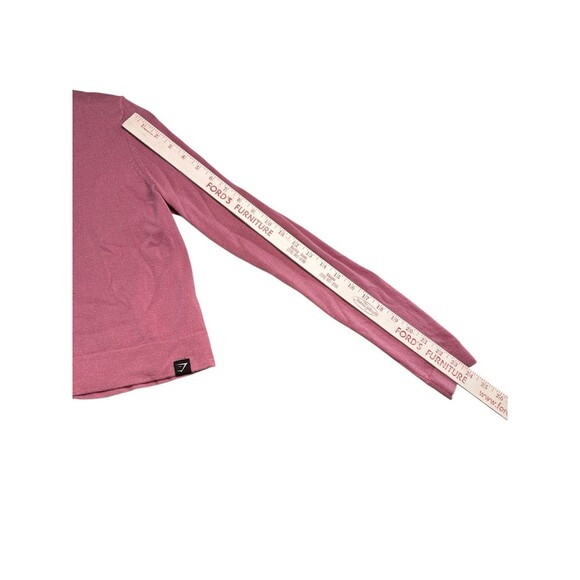 Gymshark Isla Knit Sweater 100% Wool Crop Pullover Pink Small Mock Neck Active - Picture 8 of 9